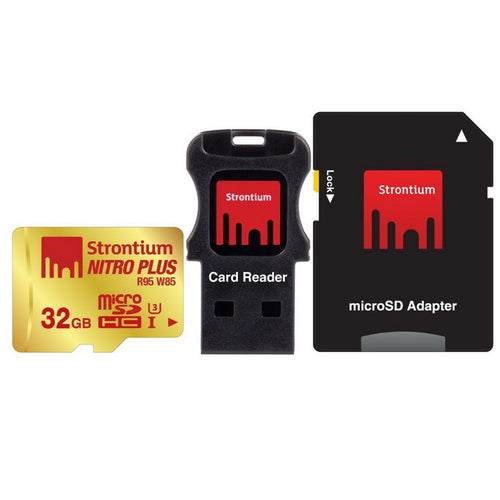 Strontium 32GB MicroSD nitro plus 3 in 1 R80/W60