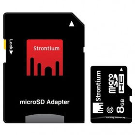 Strontium MicroSDHC Class 6 8GB with Adapter