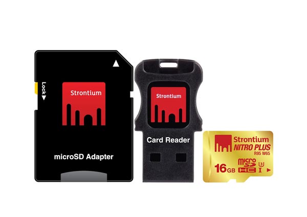 Strontium 16GB MicroSD nitro plus 3 in 1 R80/W40