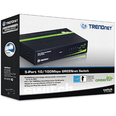 Trendnet 5-Port 10/100 Mbps GREENnet Switch