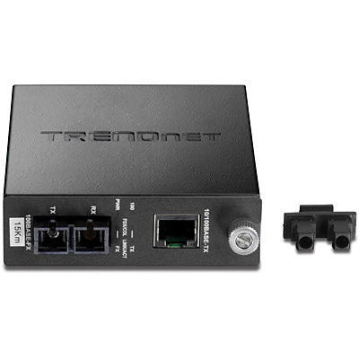 Trendnet 100Base-TX to 100Base-FX Single Mode SC Fiber Converter (15KM)