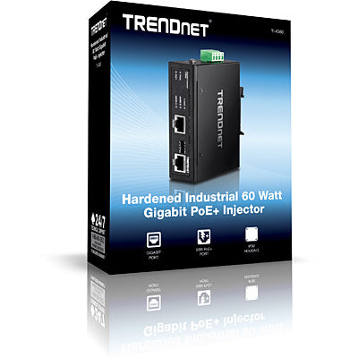 Trendnet Hardened Industrial 60 Watt Gigabit UPoE Injector