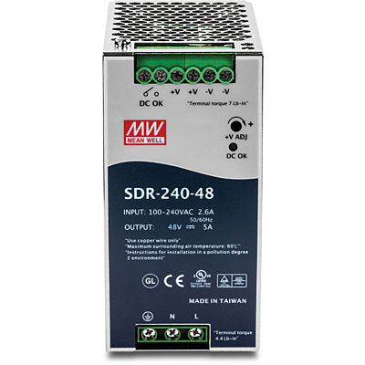 Trendnet 240 W Single Output Industrial DIN-Rail Power Supply