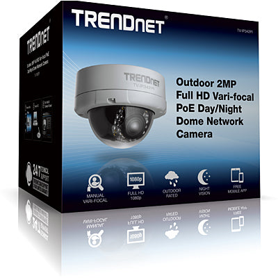 Trendnet Outdoor PoE 2MP Varifocal Day/Night Dome Network Camera