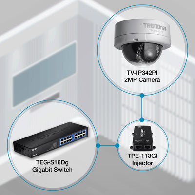 Trendnet Outdoor PoE 2MP Varifocal Day/Night Dome Network Camera